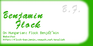 benjamin flock business card